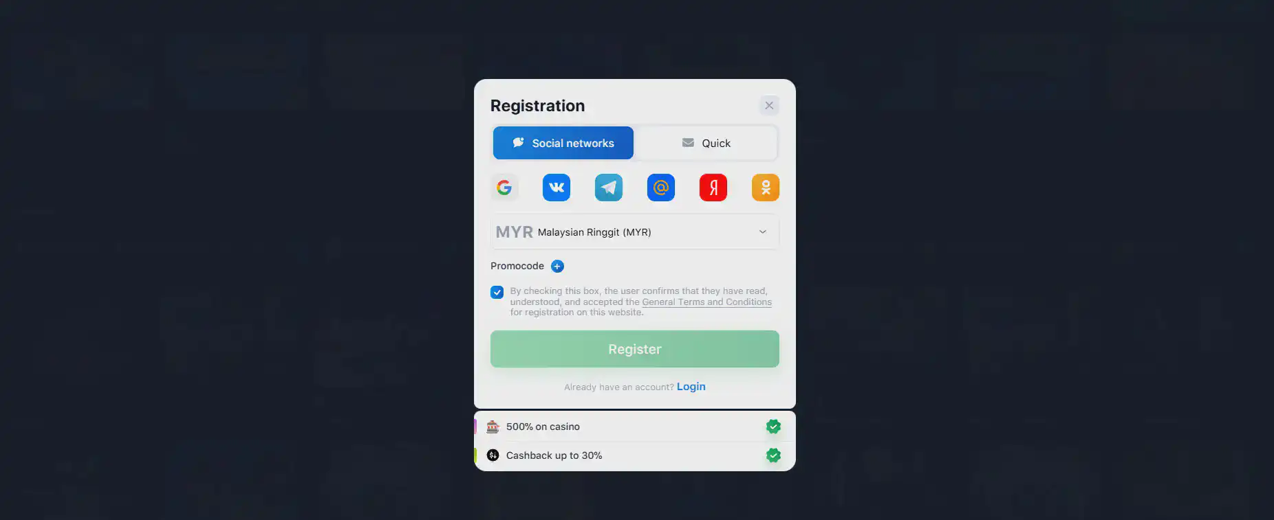 Lucky Star registration